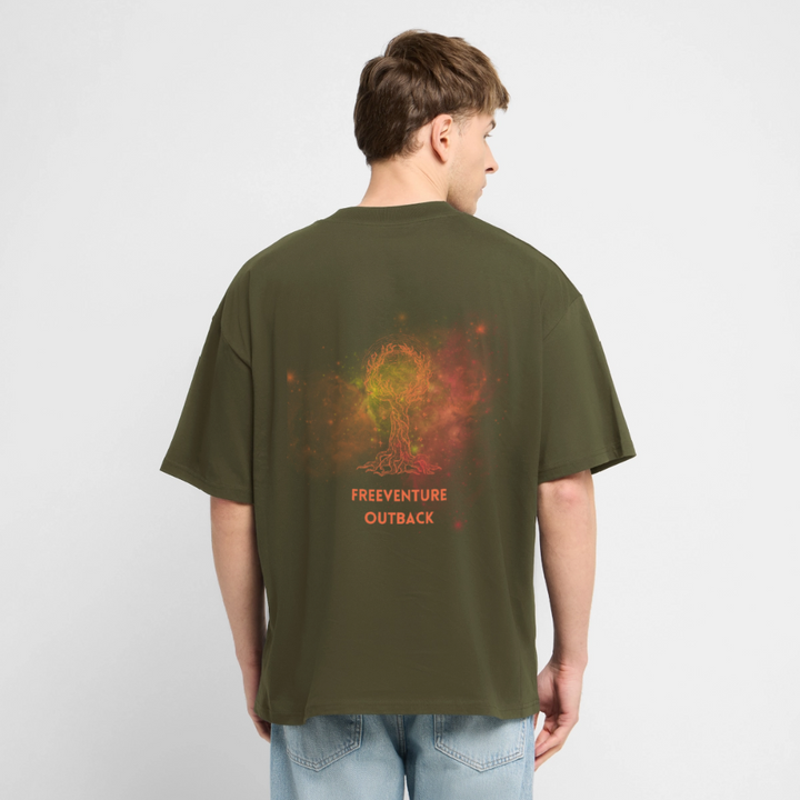 "Life of Tree" Oversized Unisex Bio T-Shirt Blaster 2.0 - Khaki