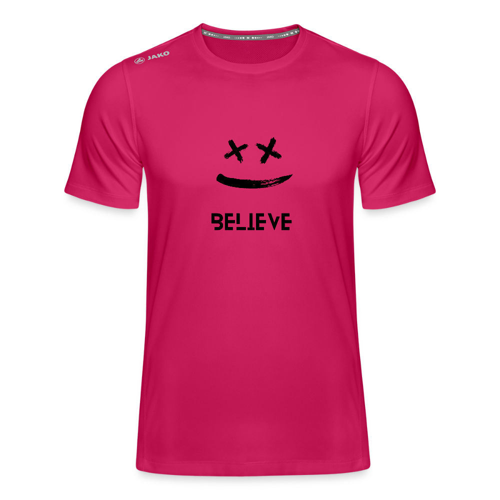 JAKO Männer T-Shirt Run 2.0 – Dein Laufshirt mit Motivation! 🏃‍♂️😊 - dunkles Pink
