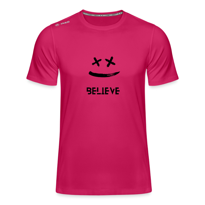 JAKO Männer T-Shirt Run 2.0 – Dein Laufshirt mit Motivation! 🏃‍♂️😊 - dunkles Pink