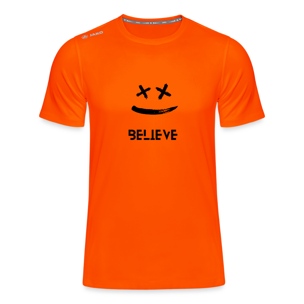 JAKO Männer T-Shirt Run 2.0 – Dein Laufshirt mit Motivation! 🏃‍♂️😊 - Neonorange