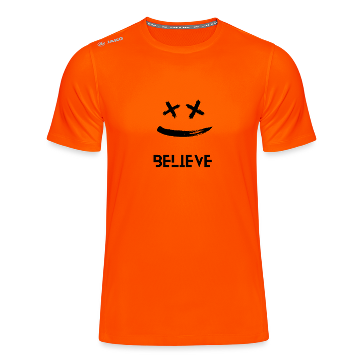 JAKO Männer T-Shirt Run 2.0 – Dein Laufshirt mit Motivation! 🏃‍♂️😊 - Neonorange