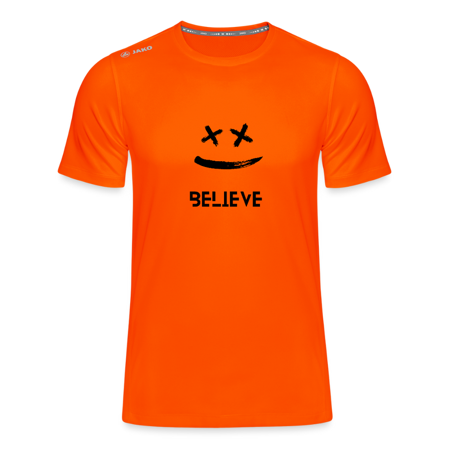 JAKO Männer T-Shirt Run 2.0 – Dein Laufshirt mit Motivation! 🏃‍♂️😊 - Neonorange