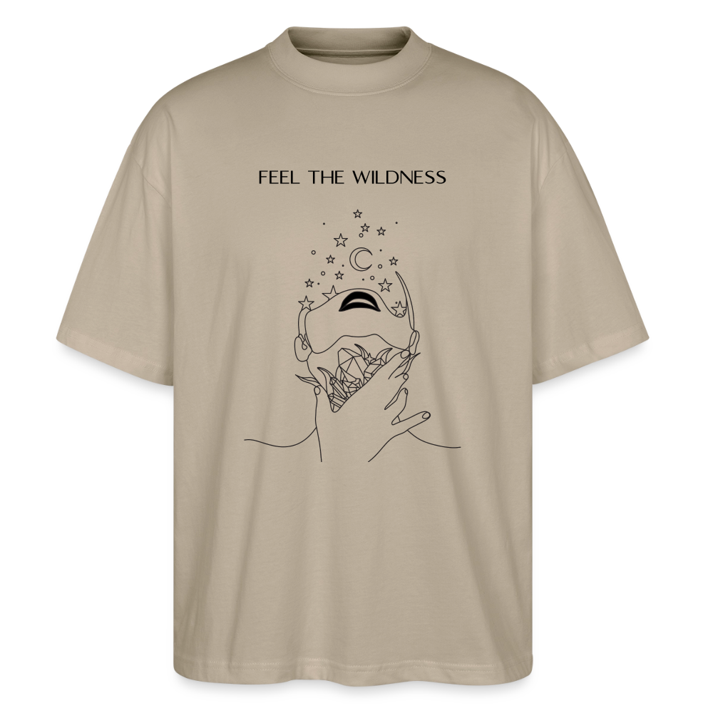 "Feel"Oversized Unisex Bio T-Shirt Blaster 2.0 - Steingrau