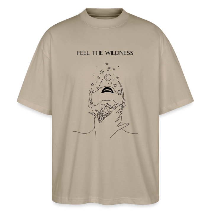 "Feel"Oversized Unisex Bio T-Shirt Blaster 2.0 - Steingrau