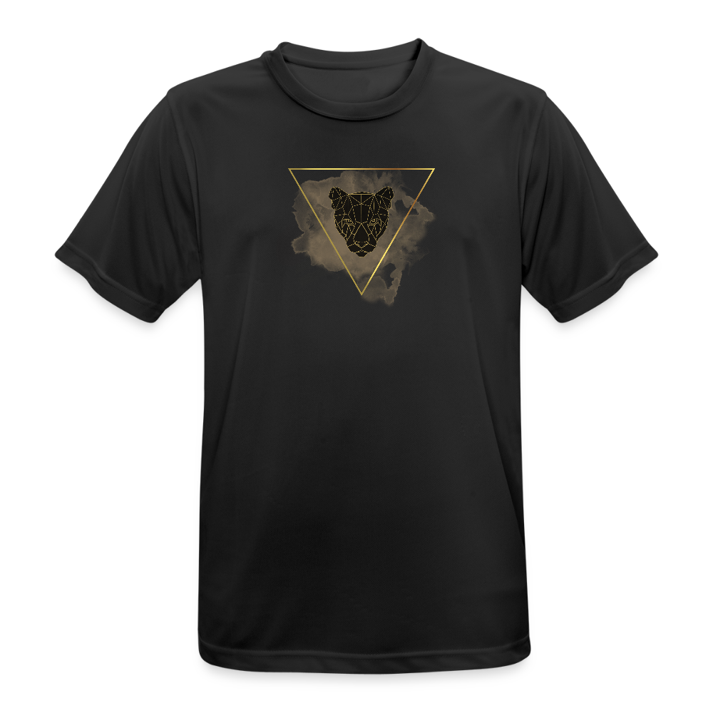 Atmungsaktives Männer Sport T-Shirt - Schwarz