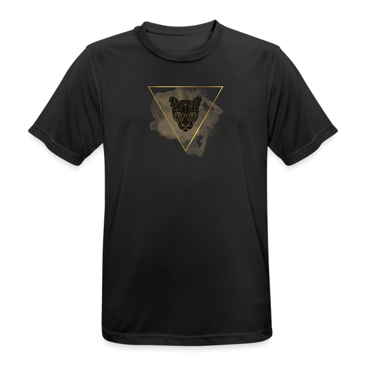 Atmungsaktives Männer Sport T-Shirt - Schwarz