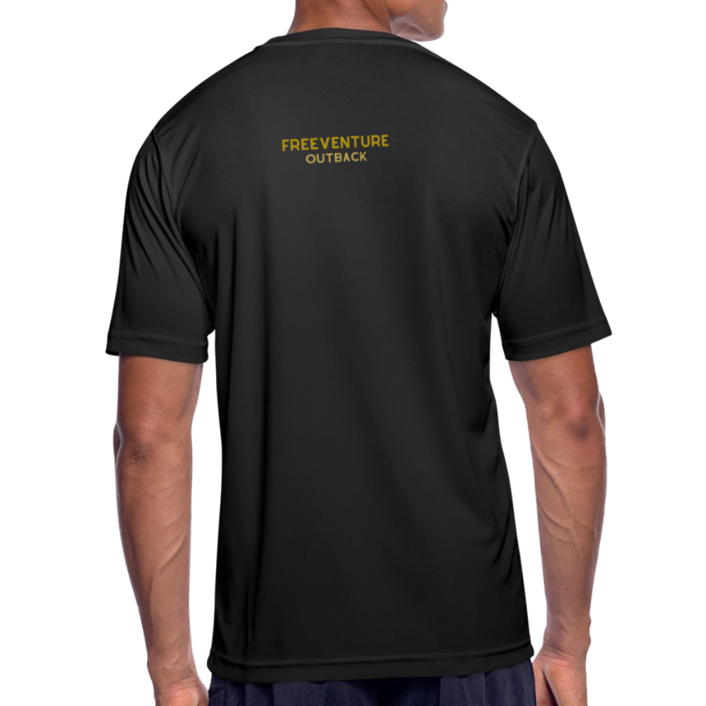 Atmungsaktives Männer Sport T-Shirt - Schwarz