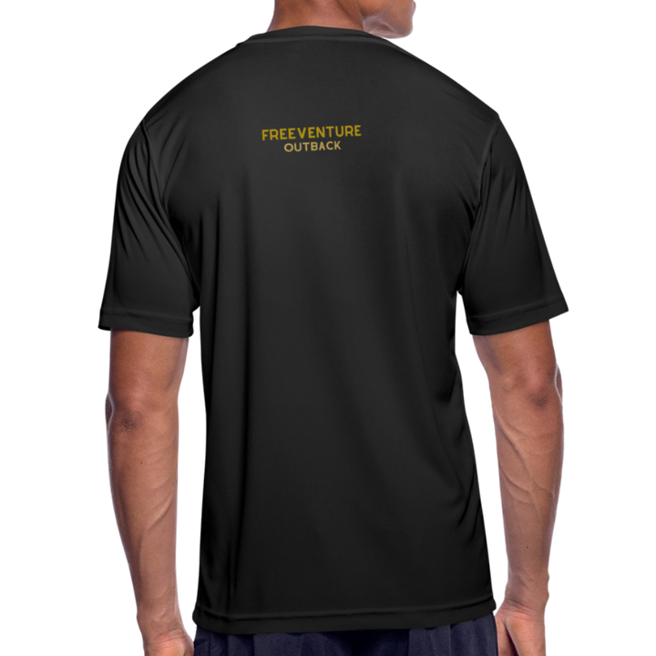 Atmungsaktives Männer Sport T-Shirt - Schwarz