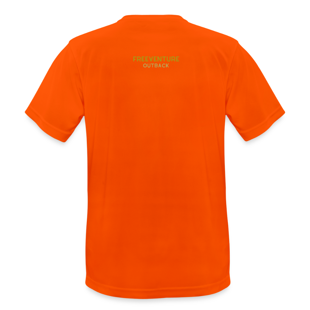 Atmungsaktives Männer Sport T-Shirt - Neonorange