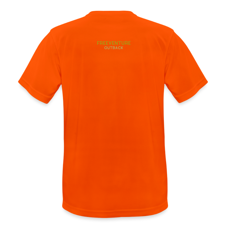 Atmungsaktives Männer Sport T-Shirt - Neonorange