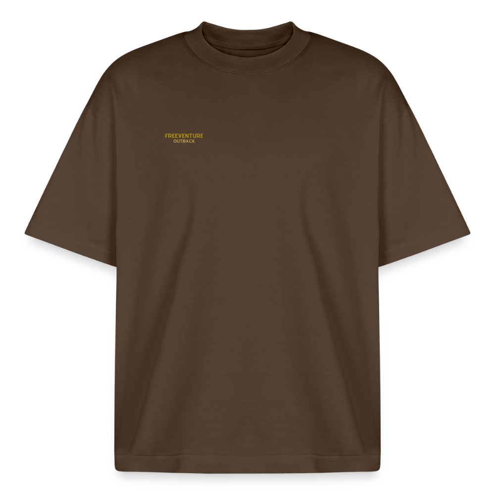 Life" of Tree" Heavyweight Unisex Boxy T-Shirt - Dunkelbraun