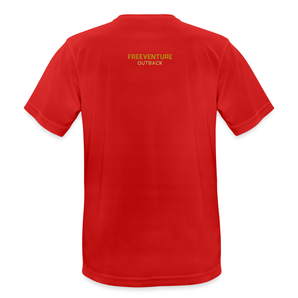 Atmungsaktives Männer Sport T-Shirt - Rot