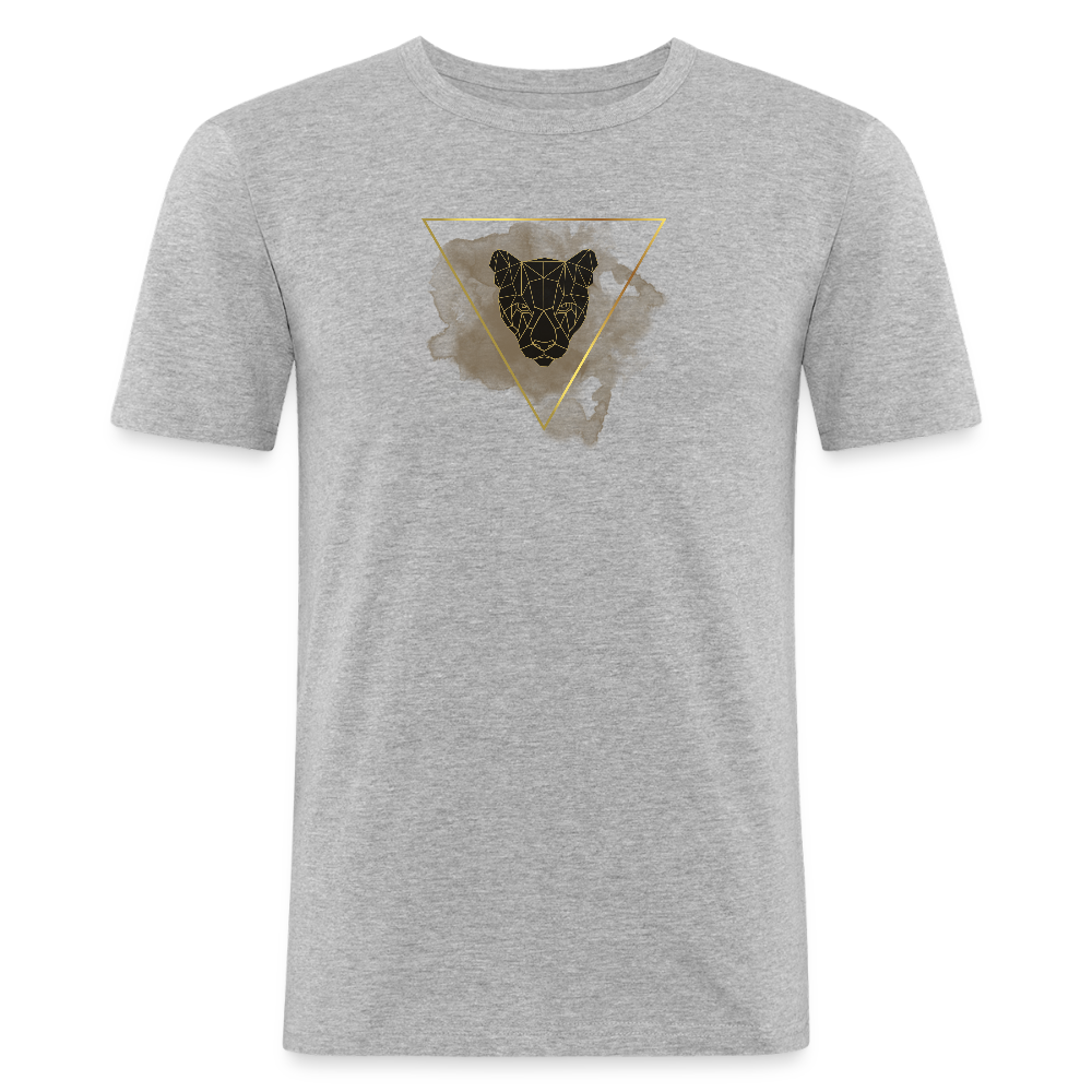 Slim Fit T-Shirt für Männer -  Bio 100%🌿 - Grau meliert