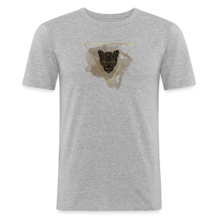 Slim Fit T-Shirt für Männer -  Bio 100%🌿 - Grau meliert