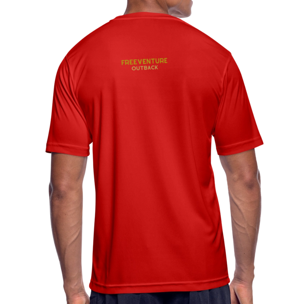 Atmungsaktives Männer Sport T-Shirt - Rot