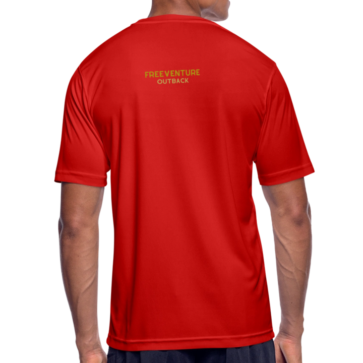 Atmungsaktives Männer Sport T-Shirt - Rot