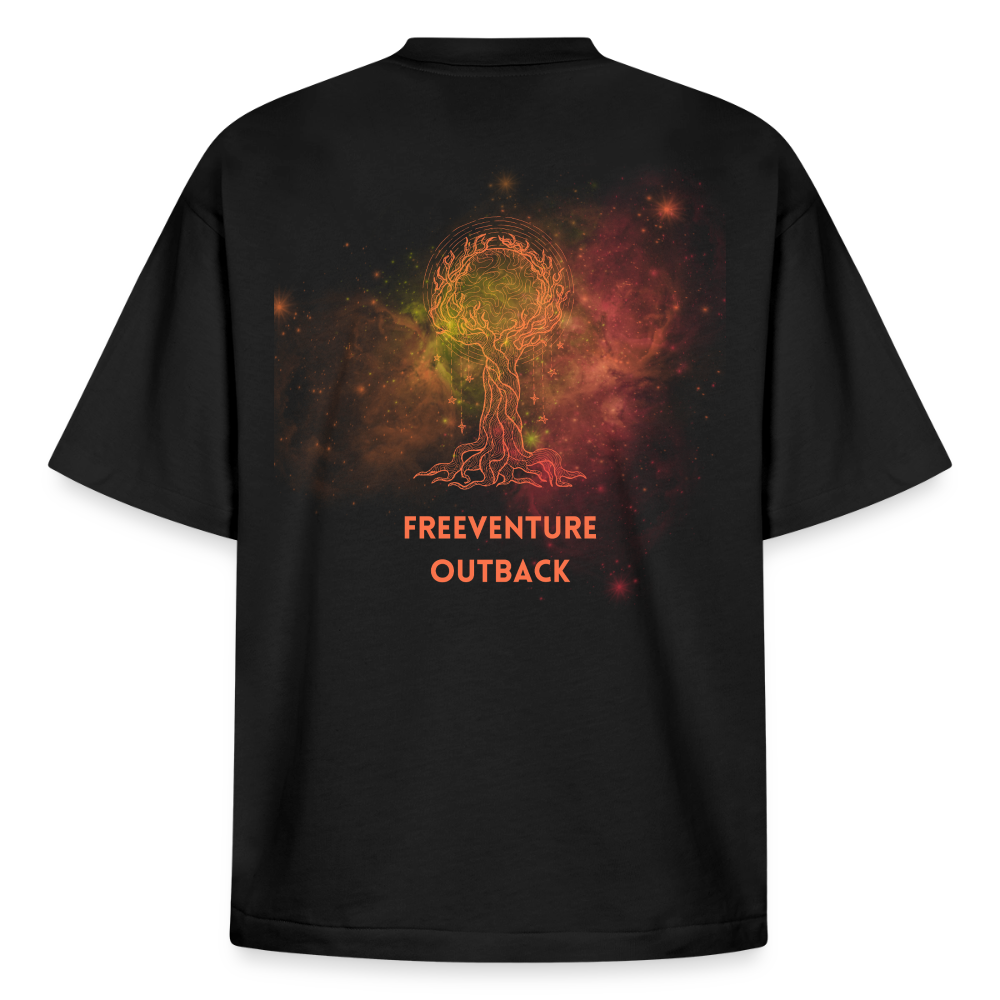 Life" of Tree" Heavyweight Unisex Boxy T-Shirt - Schwarz