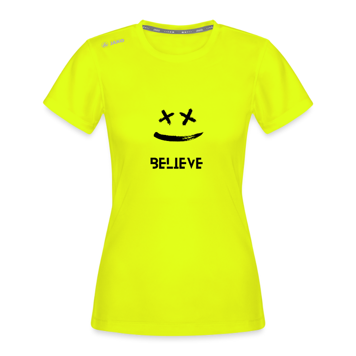 JAKO Frauen T-Shirt Run 2.0 – Dein Laufshirt mit Motivation! 🏃‍♂️😊 - Neongelb