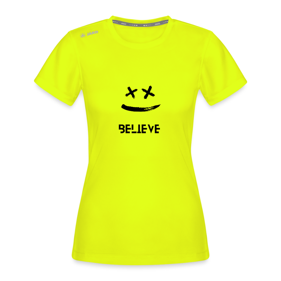 JAKO Frauen T-Shirt Run 2.0 – Dein Laufshirt mit Motivation! 🏃‍♂️😊 - Neongelb