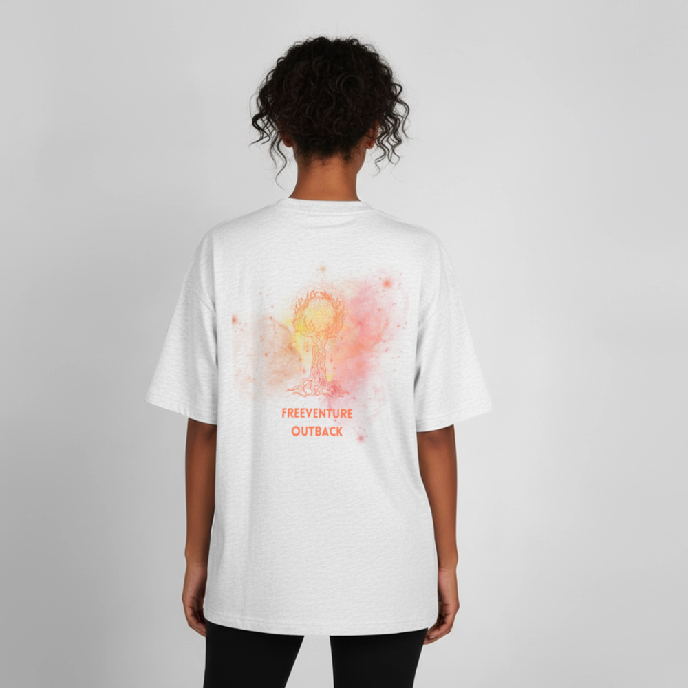 Life" of Tree" Heavyweight Unisex Boxy T-Shirt - Kühles Grau meliert