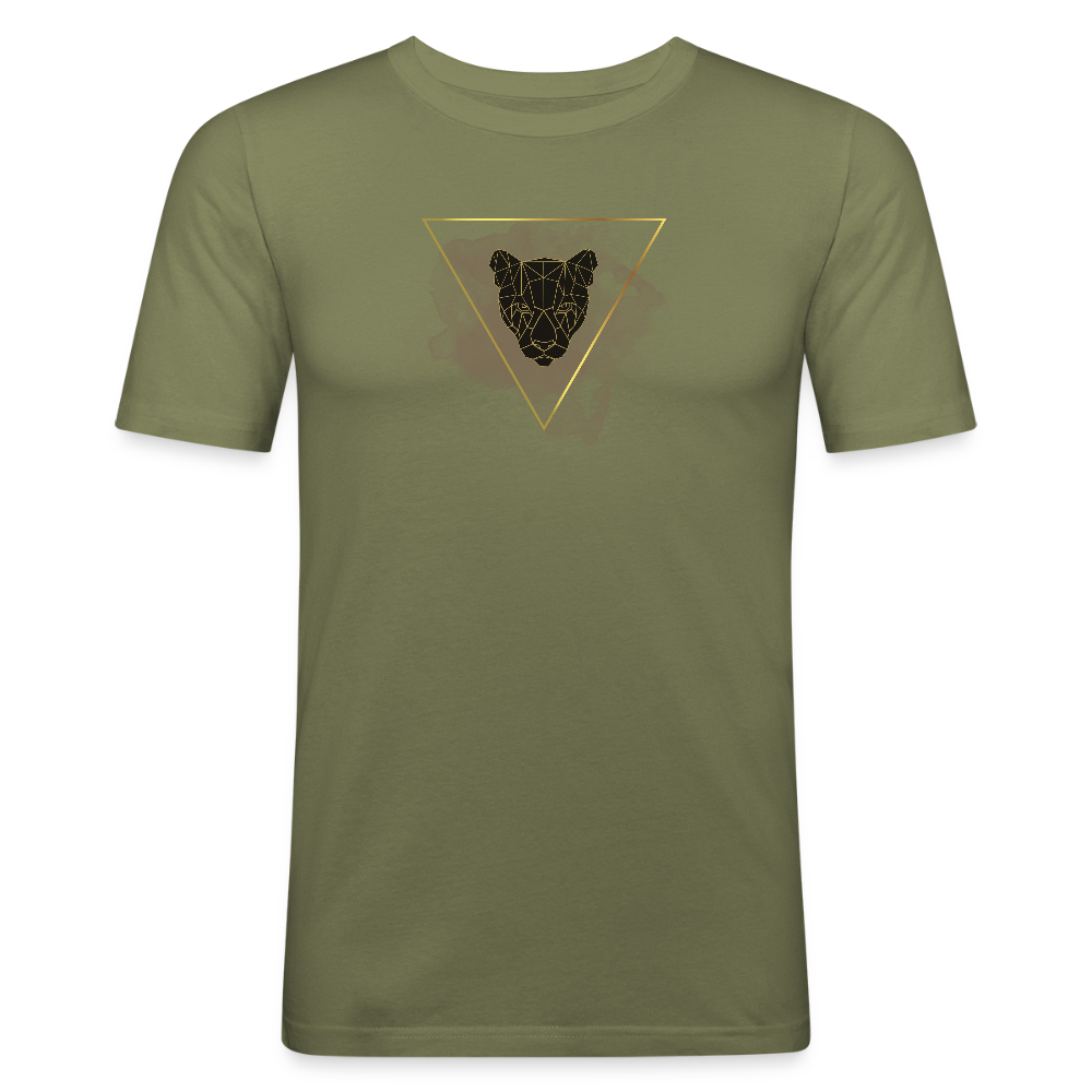 Slim Fit T-Shirt für Männer -  Bio 100%🌿 - Khaki Grün