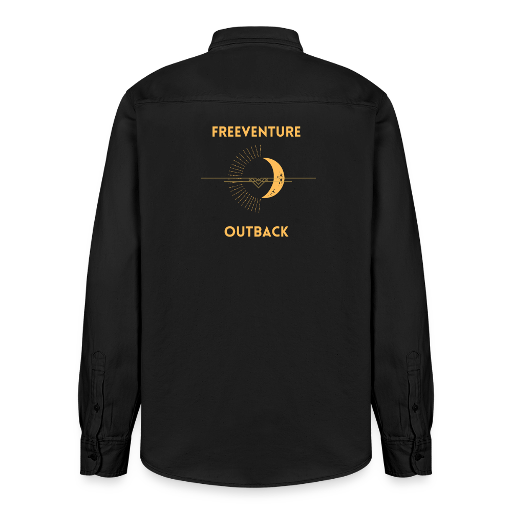 Relaxed Fit Unisex Organic Hemd - washed Black