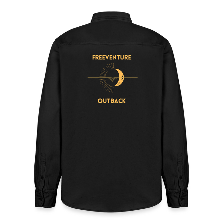 Relaxed Fit Unisex Organic Hemd - washed Black