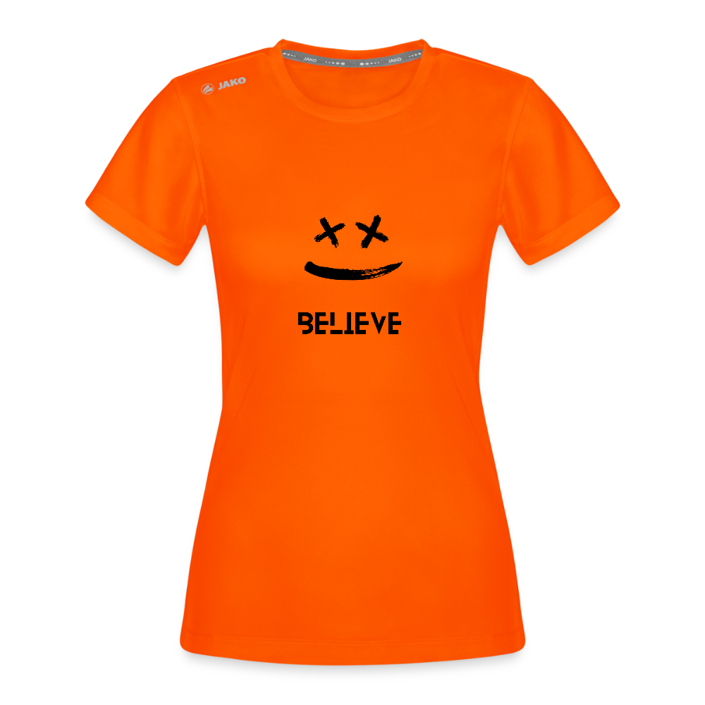 JAKO Frauen T-Shirt Run 2.0 – Dein Laufshirt mit Motivation! 🏃‍♂️😊 - Neonorange