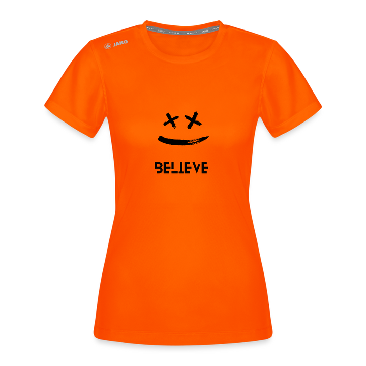 JAKO Frauen T-Shirt Run 2.0 – Dein Laufshirt mit Motivation! 🏃‍♂️😊 - Neonorange