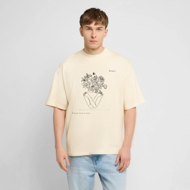 "Woman" Oversized Unisex Bio T-Shirt Blaster 2.0 - Natur