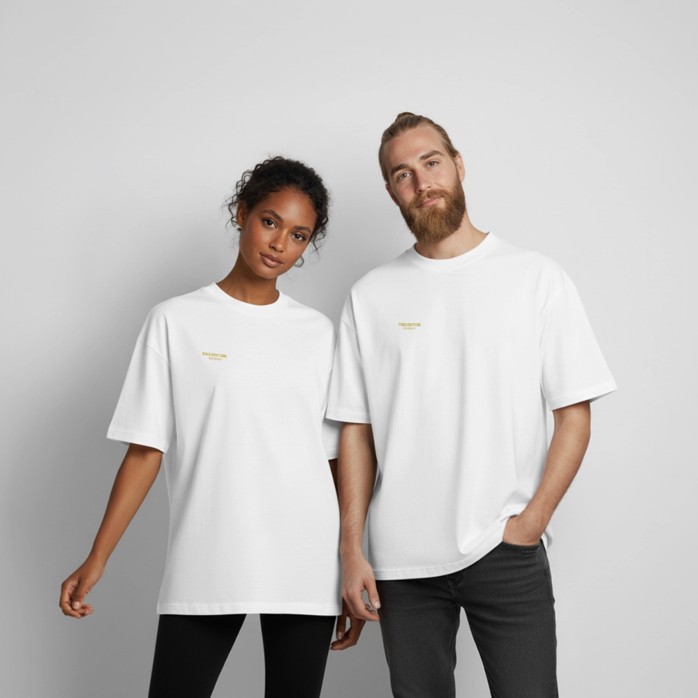 Life" of Tree" Heavyweight Unisex Boxy T-Shirt - Weiß