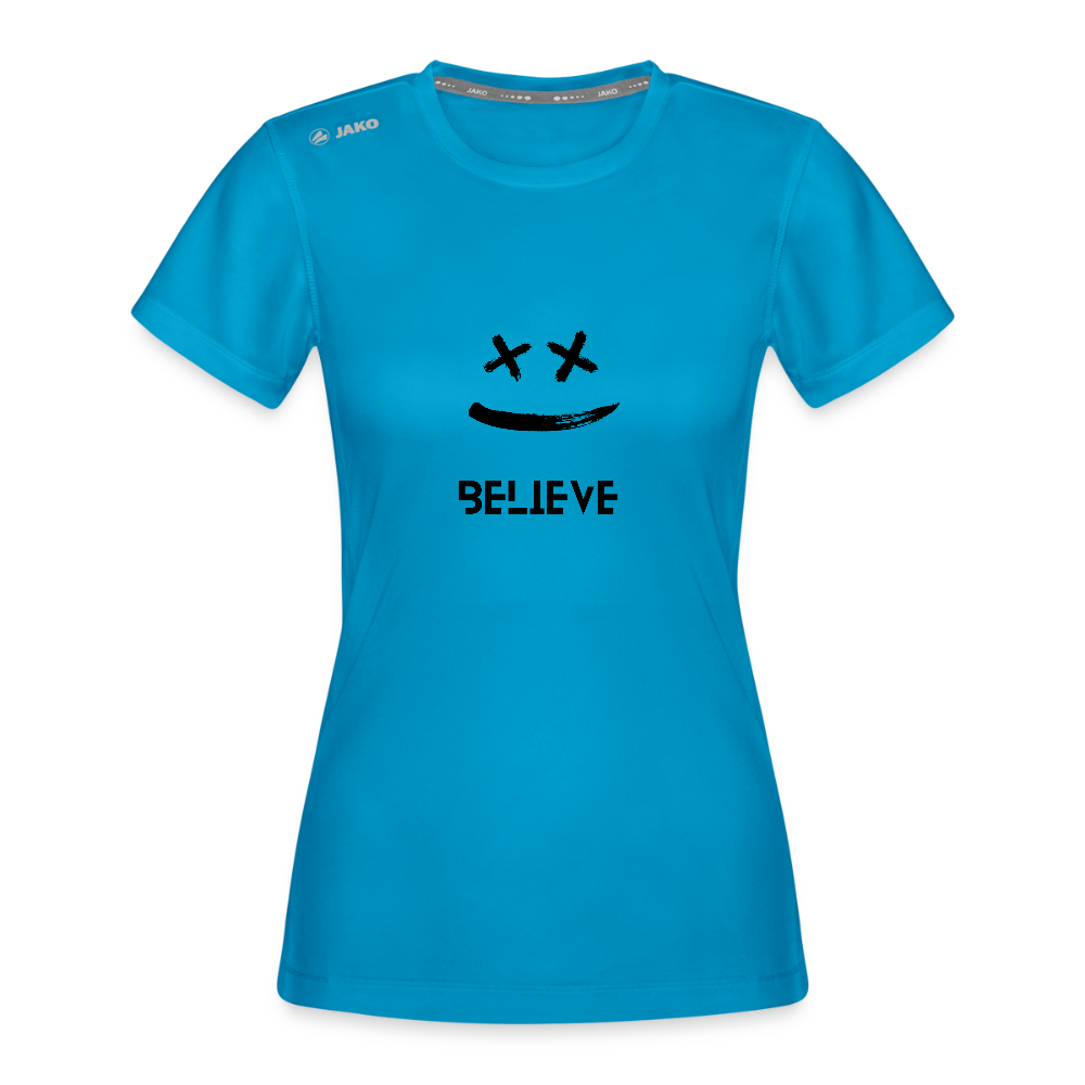 JAKO Frauen T-Shirt Run 2.0 – Dein Laufshirt mit Motivation! 🏃‍♂️😊 - Saphirblau