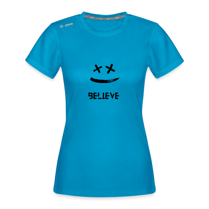 JAKO Frauen T-Shirt Run 2.0 – Dein Laufshirt mit Motivation! 🏃‍♂️😊 - Saphirblau