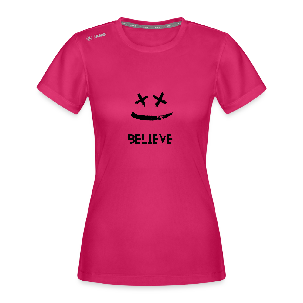 JAKO Frauen T-Shirt Run 2.0 – Dein Laufshirt mit Motivation! 🏃‍♂️😊 - dunkles Pink