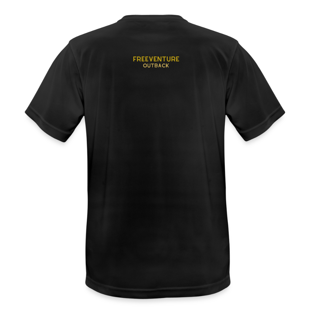 Atmungsaktives Männer Sport T-Shirt - Schwarz