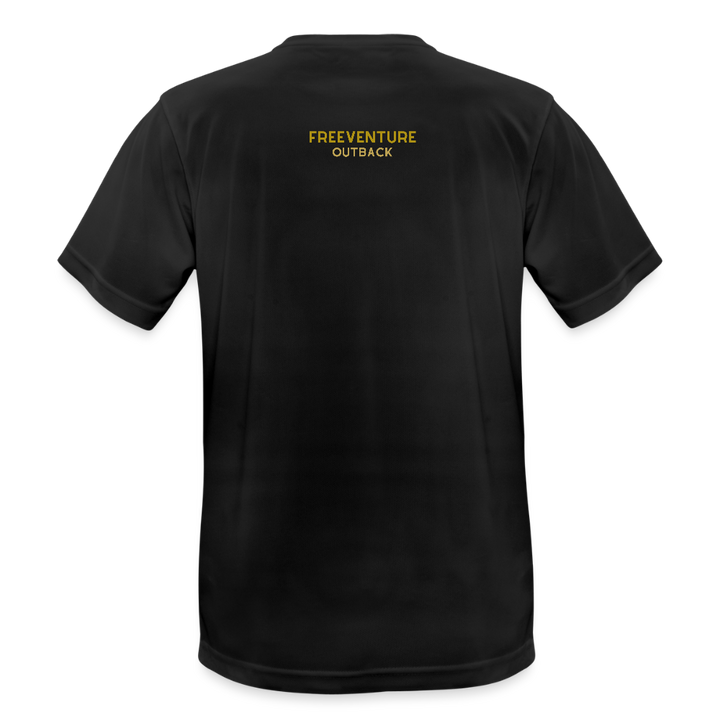 Atmungsaktives Männer Sport T-Shirt - Schwarz