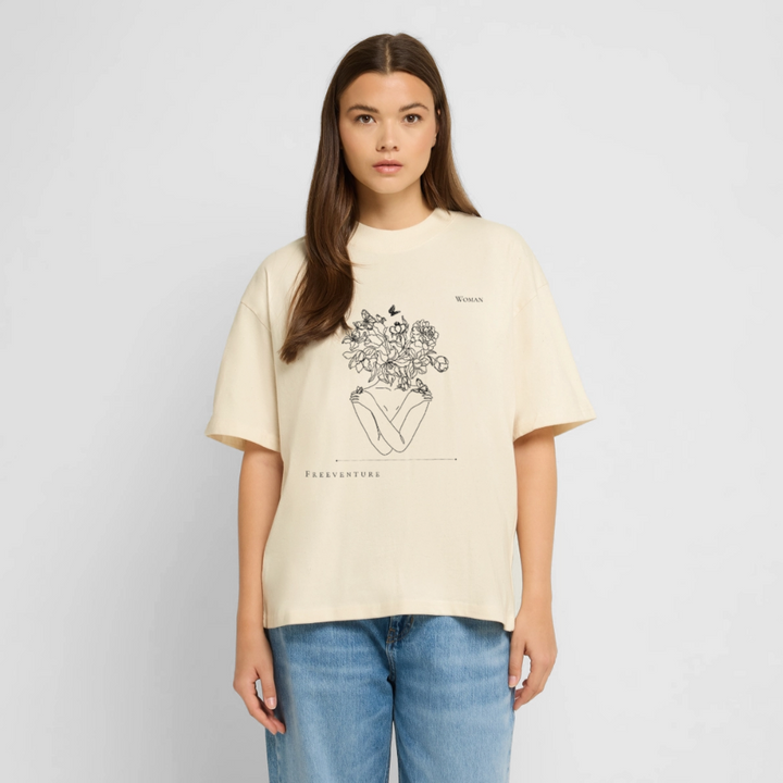 "Woman" Oversized Unisex Bio T-Shirt Blaster 2.0 - Natur