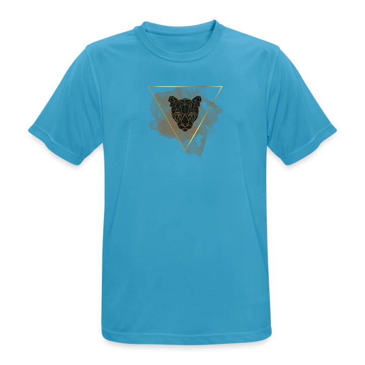 Atmungsaktives Männer Sport T-Shirt - Saphirblau