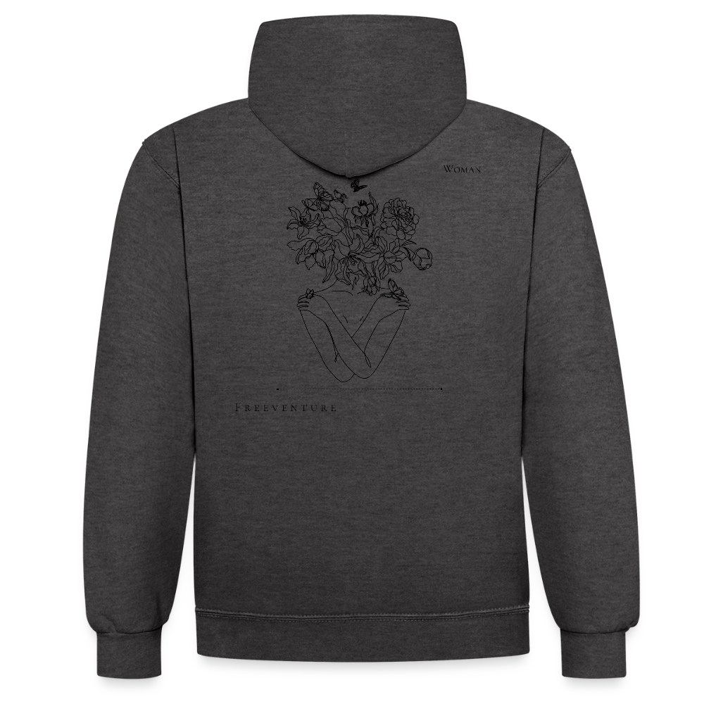 Kontrast-Hoodie – Zwei Farben, ein Look! - Anthrazit/Schwarz