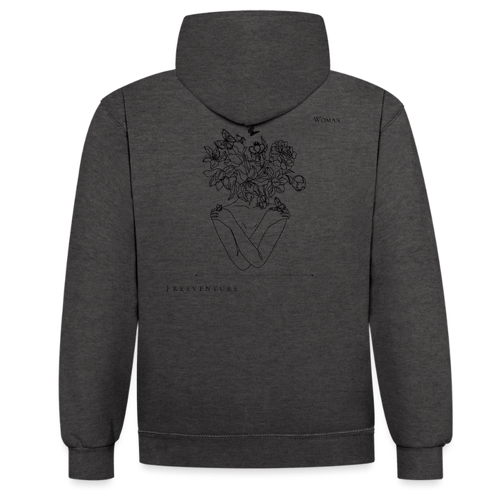 Kontrast-Hoodie – Zwei Farben, ein Look! - Anthrazit/Schwarz