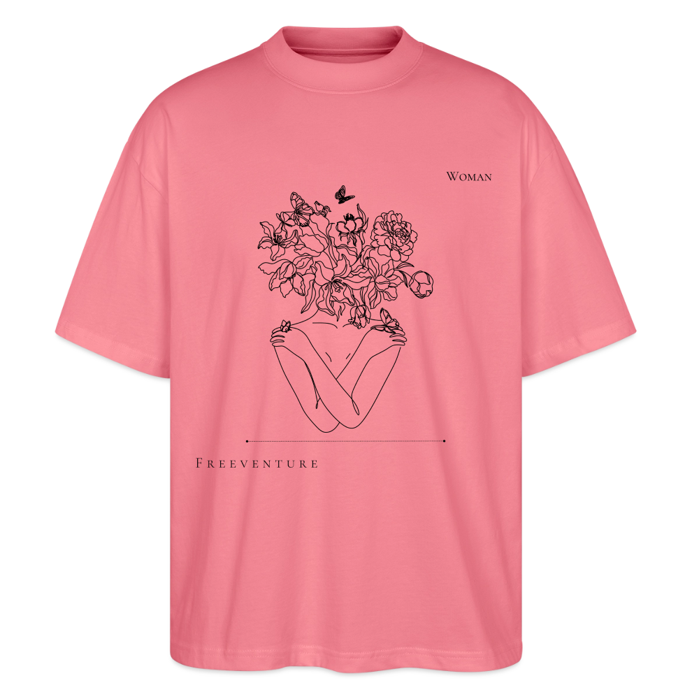 "Woman" Oversized Unisex Bio T-Shirt Blaster 2.0 - Pink 