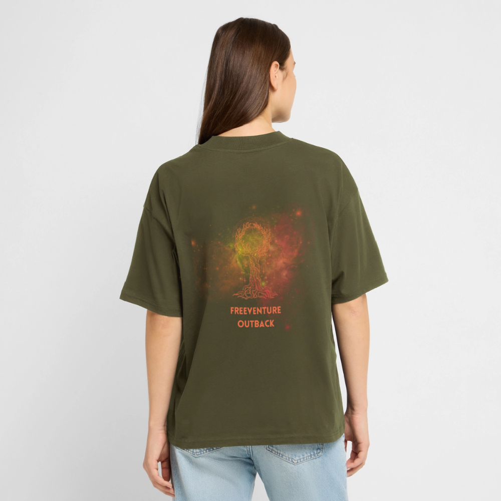 "Life of Tree" Oversized Unisex Bio T-Shirt Blaster 2.0 - Khaki