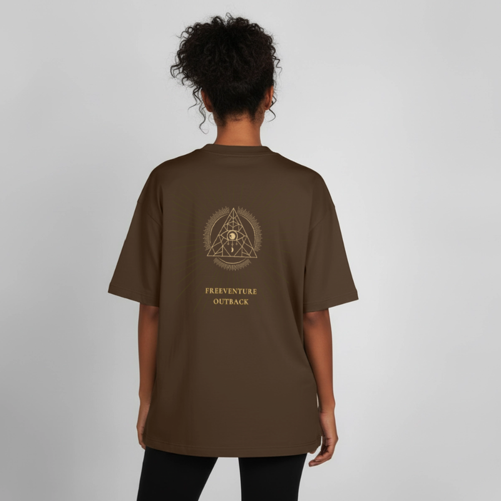 " Eye" Heavyweight Unisex Boxy T-Shirt - Dunkelbraun