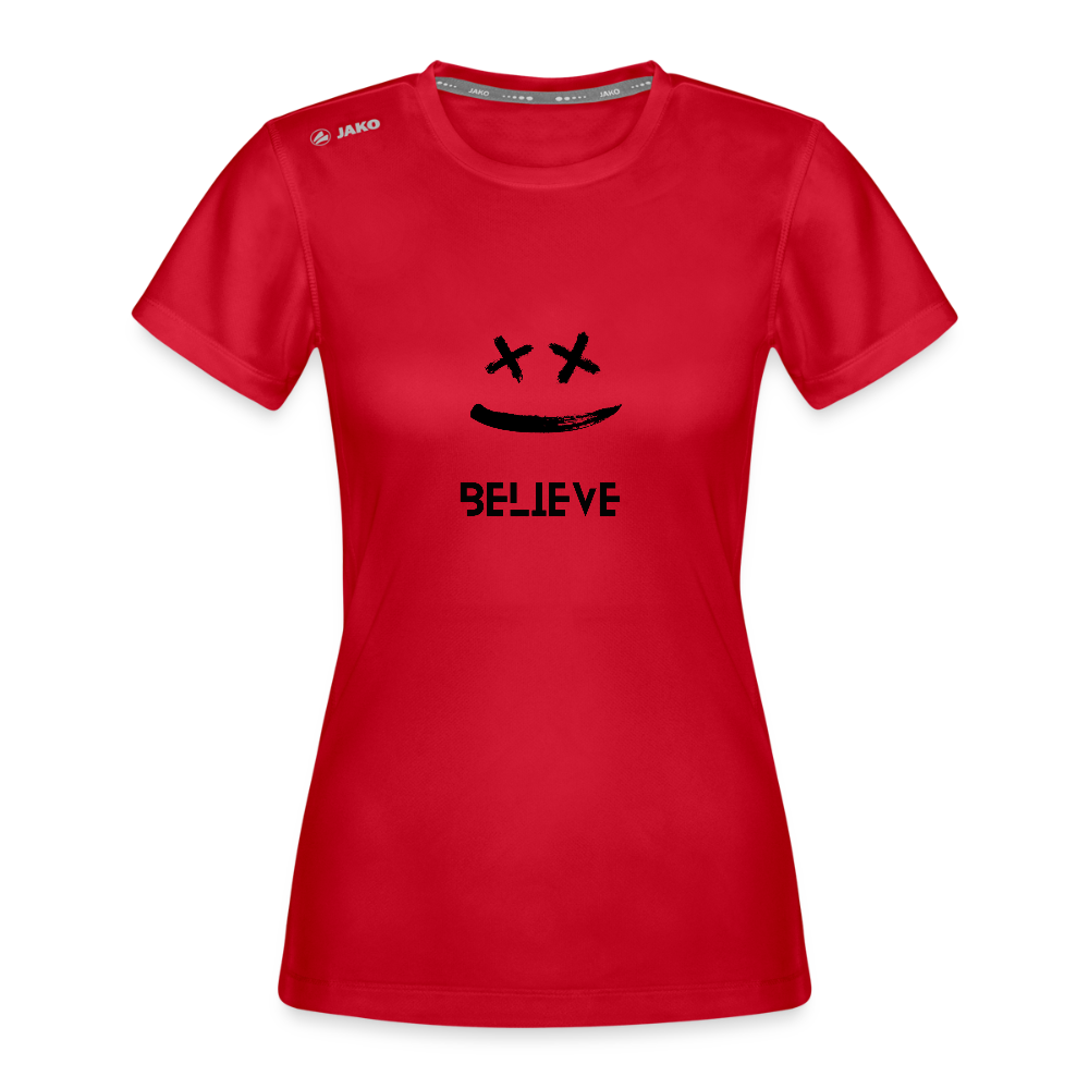 JAKO Frauen T-Shirt Run 2.0 – Dein Laufshirt mit Motivation! 🏃‍♂️😊 - Rot