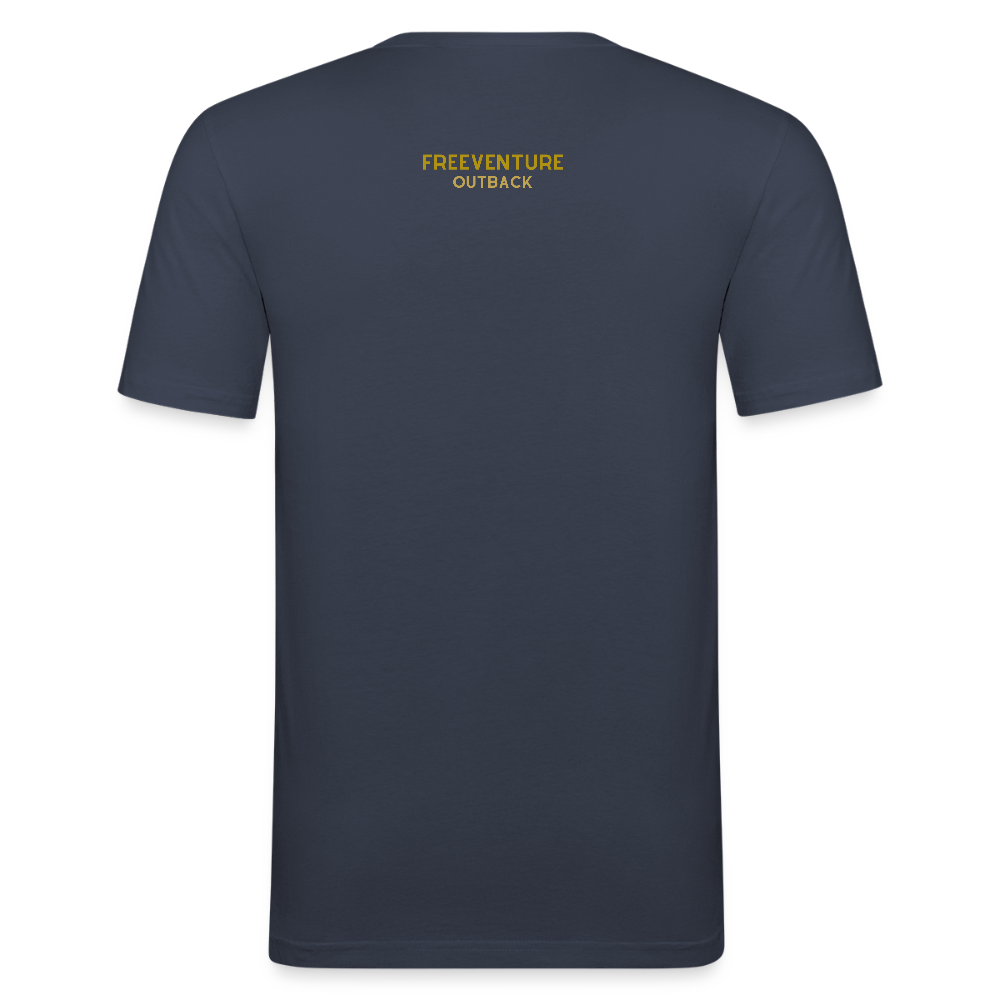 Slim Fit T-Shirt für Männer -  Bio 100%🌿 - Navy