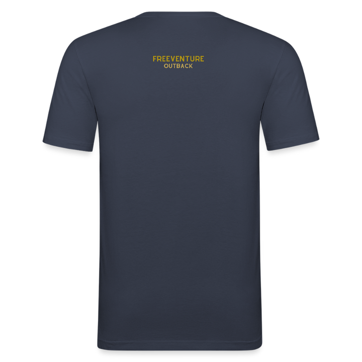 Slim Fit T-Shirt für Männer -  Bio 100%🌿 - Navy