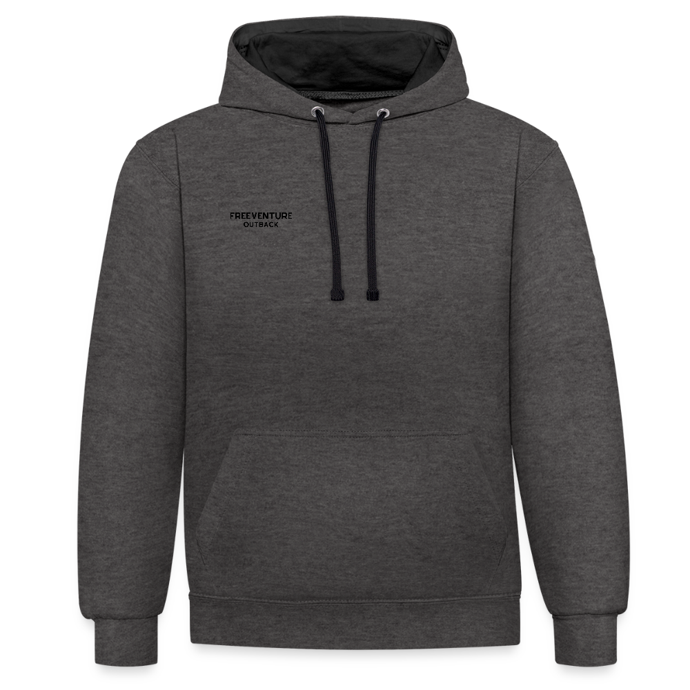 Kontrast-Hoodie – Zwei Farben, ein Look! - Anthrazit/Schwarz
