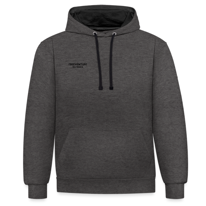 Kontrast-Hoodie – Zwei Farben, ein Look! - Anthrazit/Schwarz