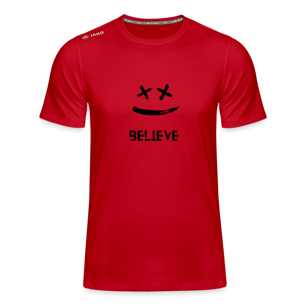 JAKO Männer T-Shirt Run 2.0 – Dein Laufshirt mit Motivation! 🏃‍♂️😊 - Rot