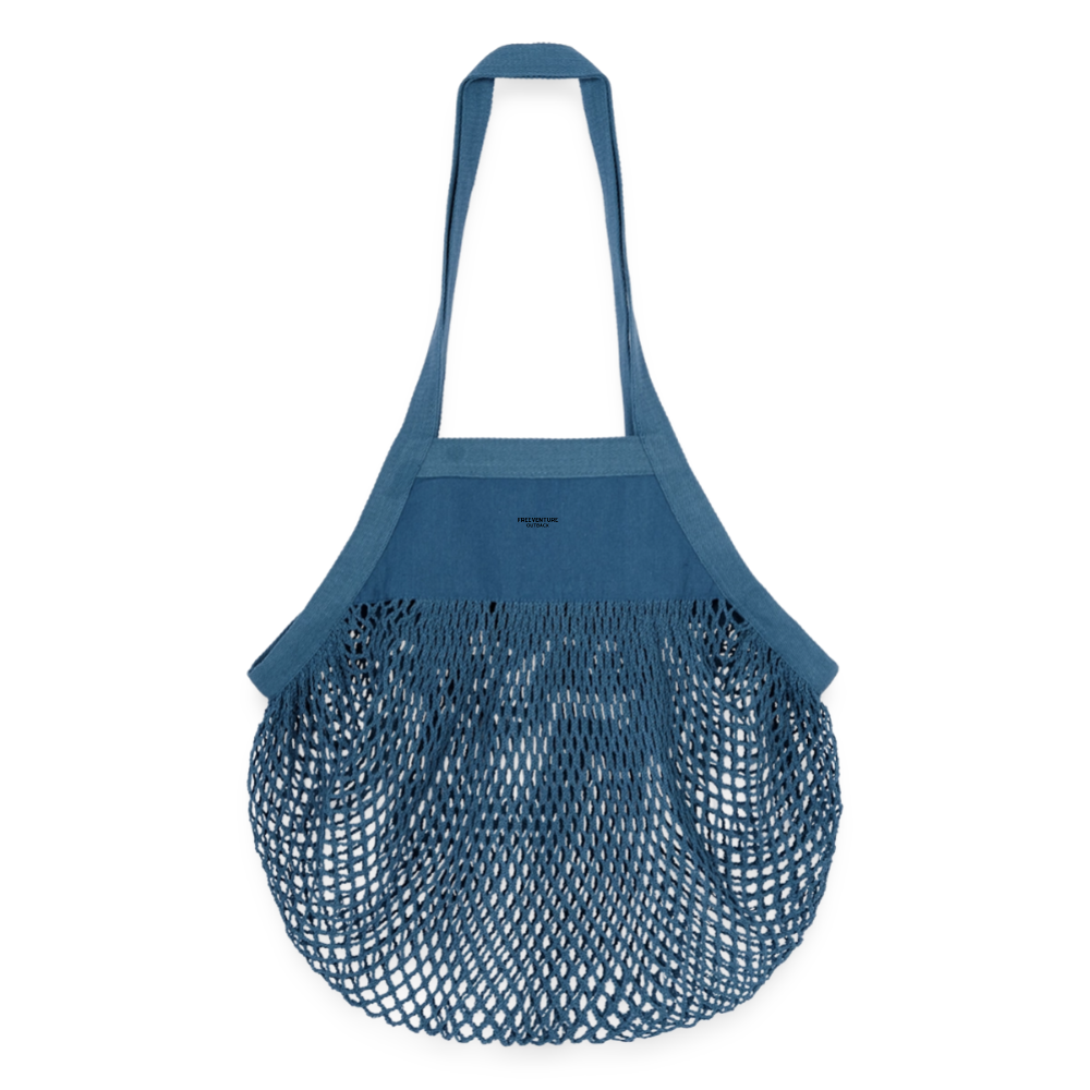 Organic Mesh-Einkaufstasche - Jeansblau